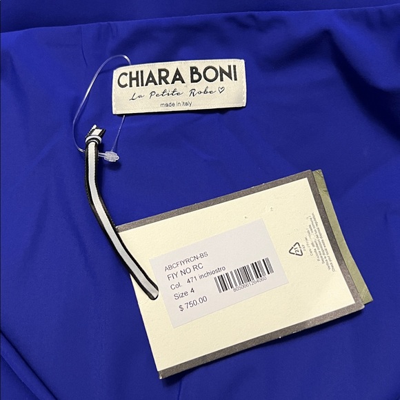 New Chiara Boni La Petite Robe Draped Faux Wrap Dress Size 40 IT / 4 US - Picture 10 of 11